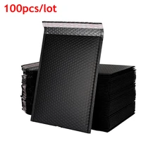 100pcslot bubble envelope black poly bubble mailer padded envelopes bags gift packaging lined poly mailer self seal bags