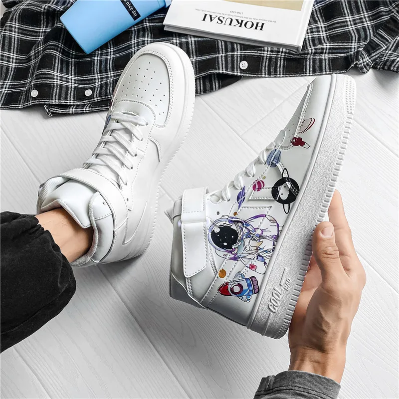 

Aj men's autumn/winter 2021 new air force one high sneakers joker space astronauts for leisure sports shoes