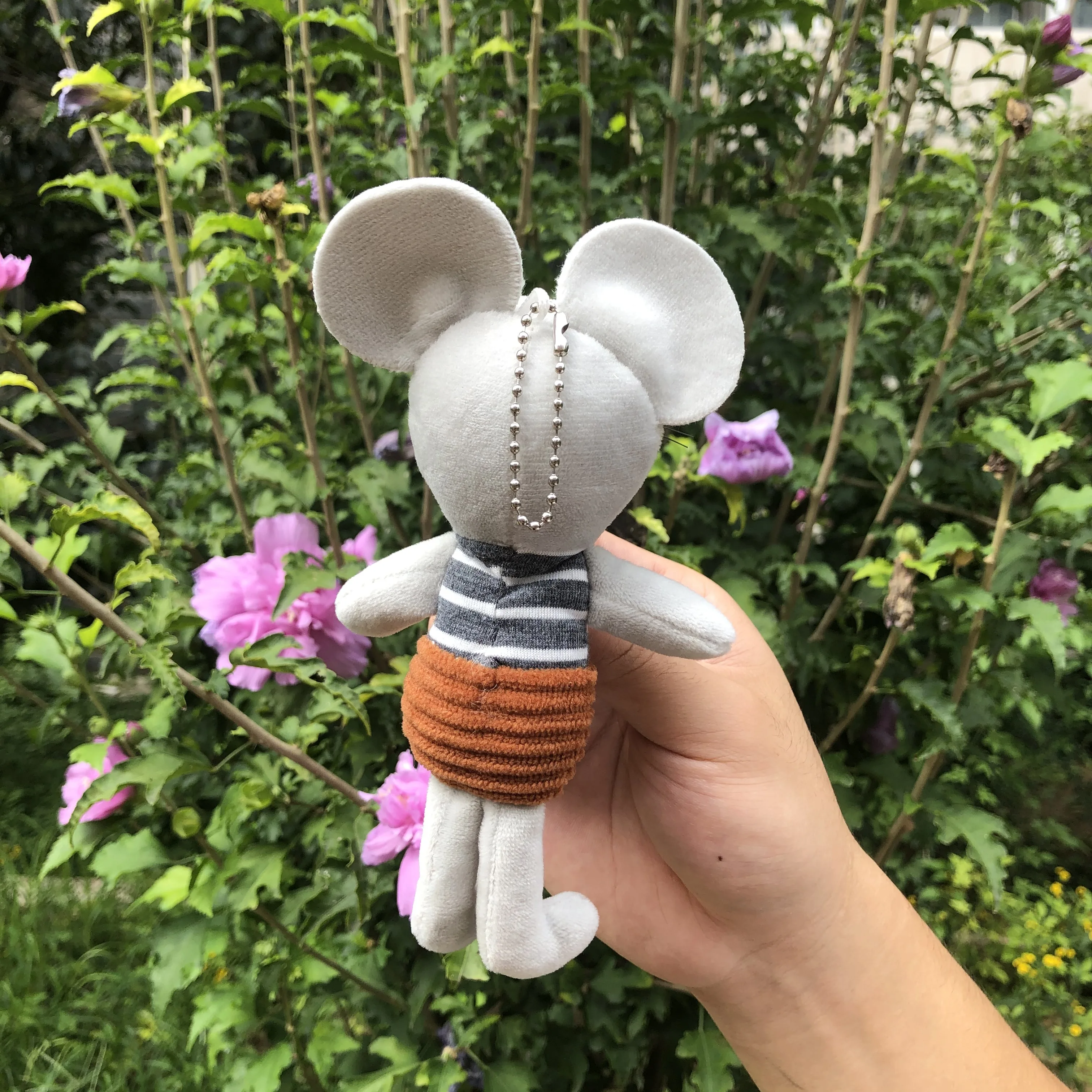 

17cm Short Plush Mouse Stuffed Toy for Children's Doll Bag Pendant Key Chain Doll Ornament Stuffed Animal toy