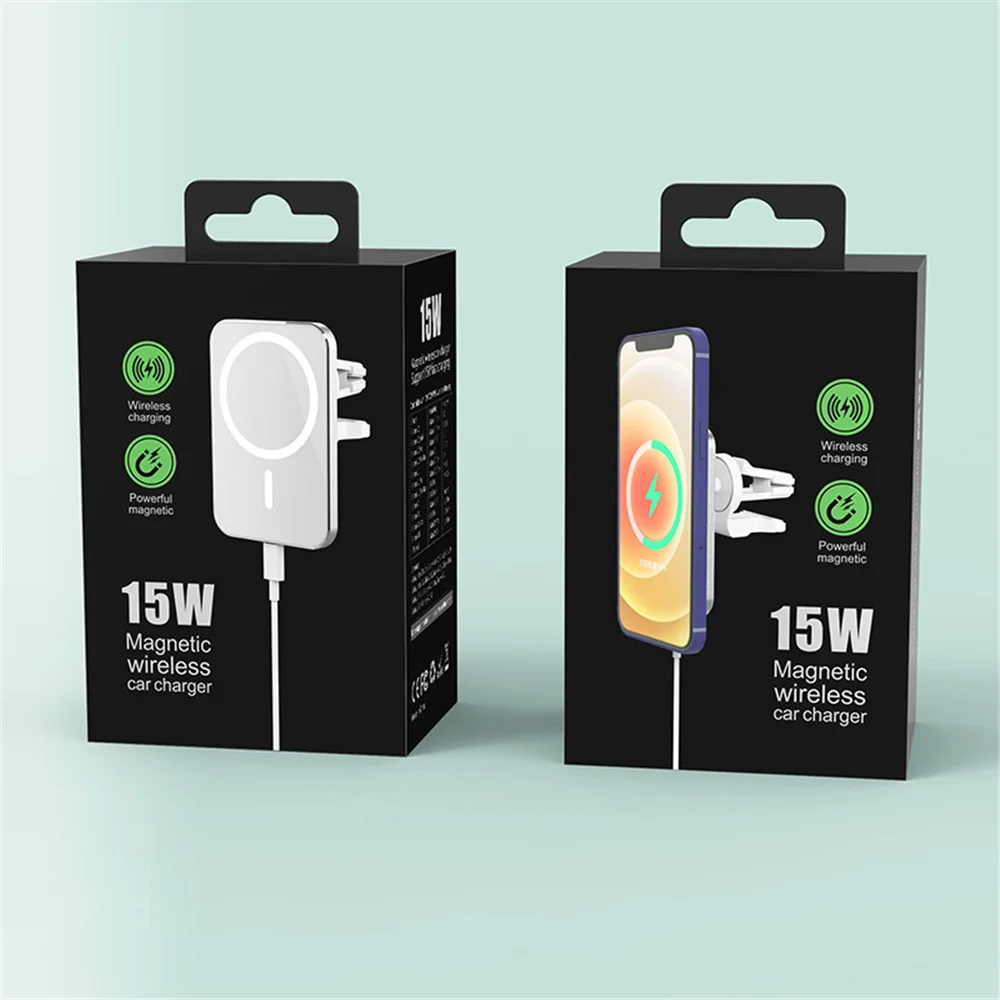 

15W Magsafing Wireless Charger Car Mount Holder Air Vent Mount for iPhone 12 Pro Max Compatible