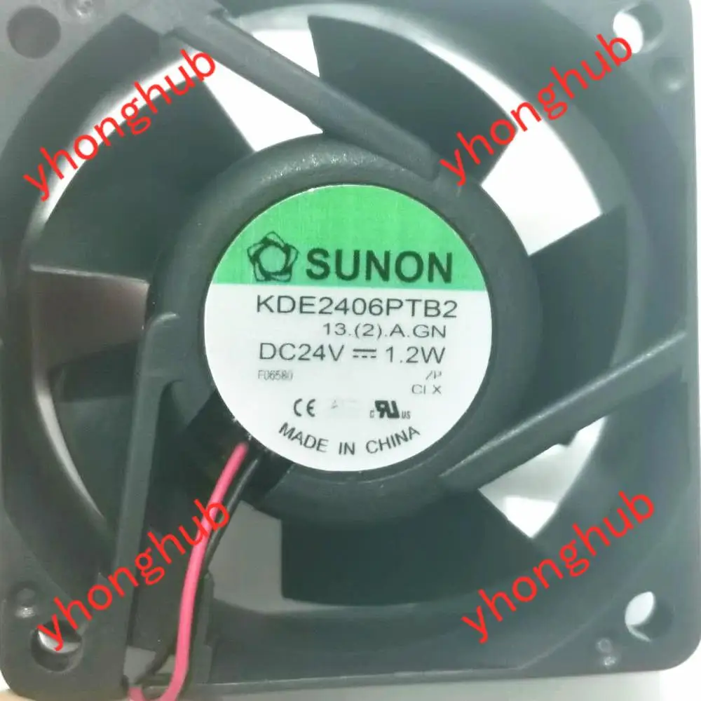 SUNON KD2406PTB2 13.(2).A.GN 24 В постоянного тока 1 2 Вт 60x60x25 мм вентилятор охлаждения