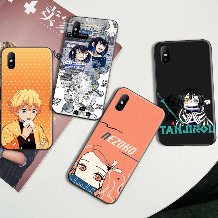 

Anime Demon Slayer Phone Case For iPhone 6 6S Plus 7 8 SE 2020 7 8 Plus Kamado Tanjirou Kamado Nezuko Rengoku Coque Back Cover