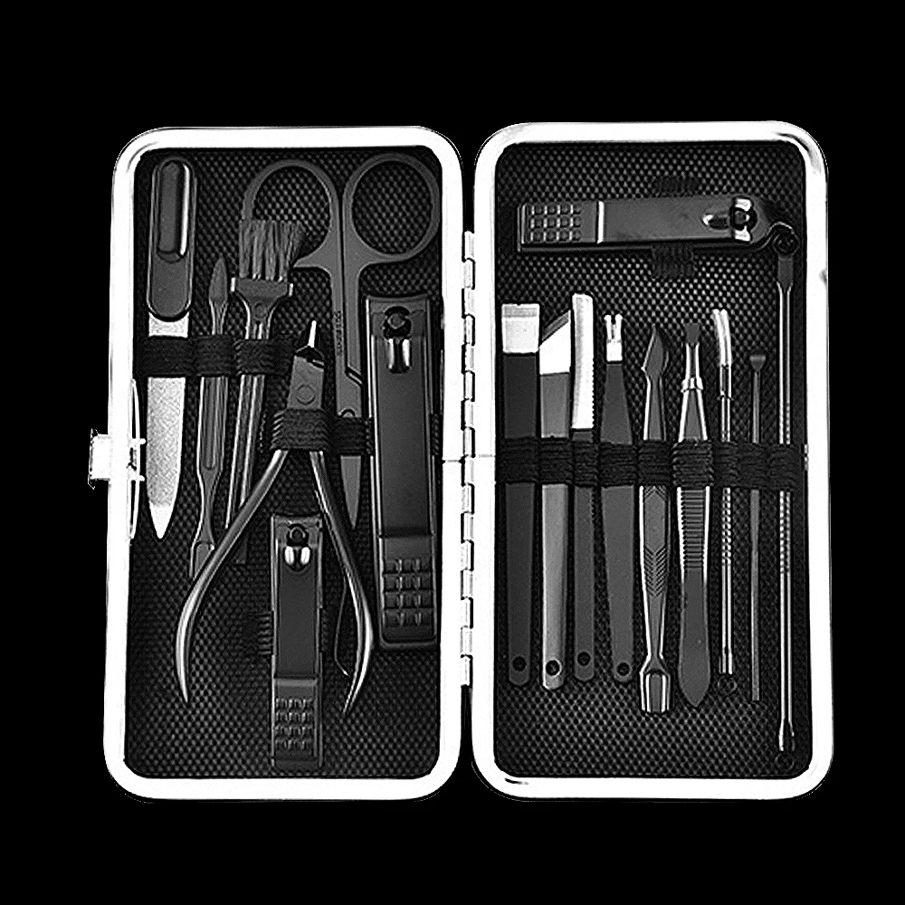 Нож маникюрный из нержавеющей стали для ногтей набор маникюра ножницы и рук 17 шт.