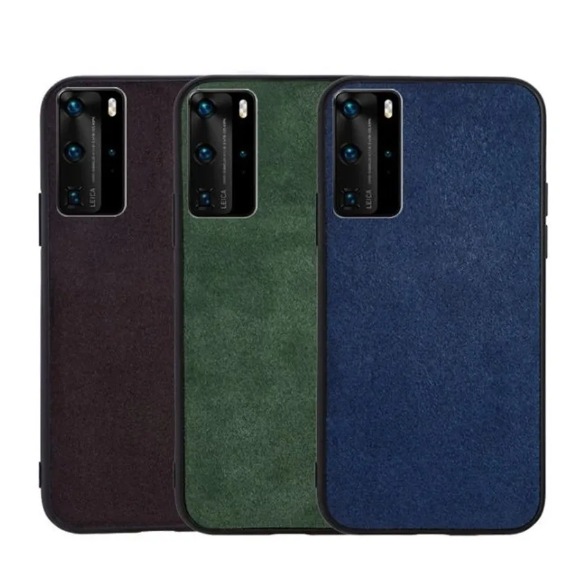 

Alcantara Leather Back Cover For Huawei P30 Pro P40 Mate 20 Mate 30 Case For Honor 30 Pro 20 V30 Luxury Artificial Phone Case