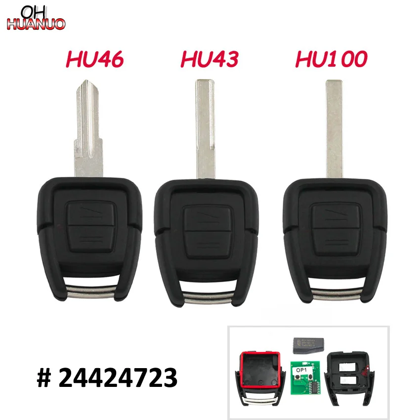 2 кнопки дистанционного управления брелок 433 92 МГц ID40 чип для Opel Vauxhall Astra Vectra HU43 HU46