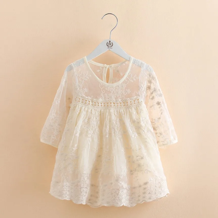 

High Quality White Dress Baby Girls Infant Dresses Clothes Snow White Baby Dress Birthday Girl Dress YH2299
