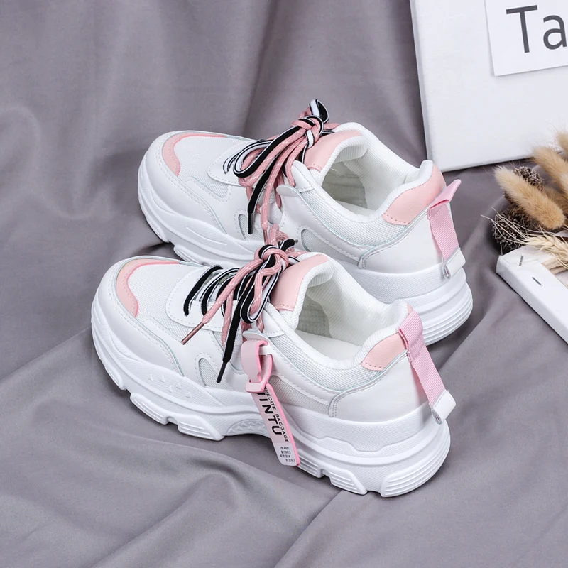 

2020 Chunky Sneakers Platform Women Multi Color Thick Sole Ladies Female Chunky Shoes Women Casual Platform Sneakers 5cm