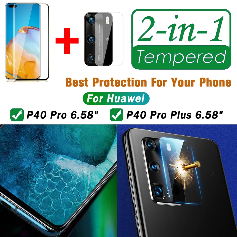 Защитное стекло для экрана P40 Pro Huawei P40pro Plus P 40 40pro закаленное 5G + с объективом