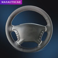 car braid on the steering wheel cover for mitsubishi pajero 2007 2014 galant 2008 2012 auto leather covers interior accessories