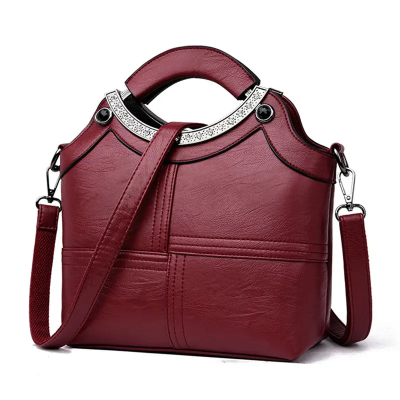 Wine Red Маленькие дамские ручные сумки роскошные кожаные сумки женские сумки дизайнерские женские сумки через плечо для женщин - Цвет: Wine Red