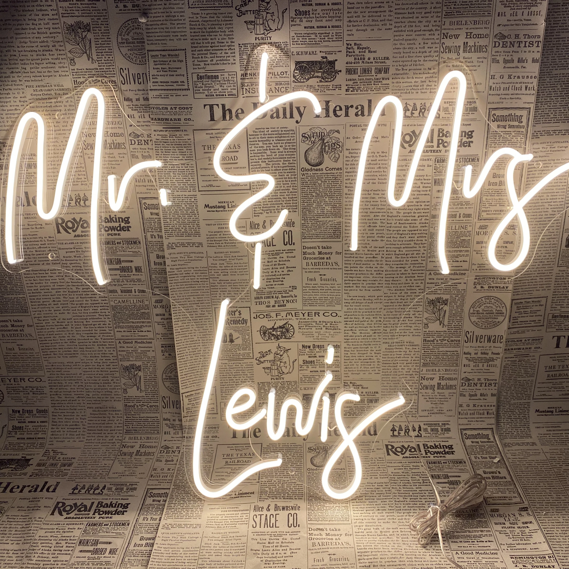 Свадебные неоновые вывески индивидуальные светодиодные для домашнего декора с