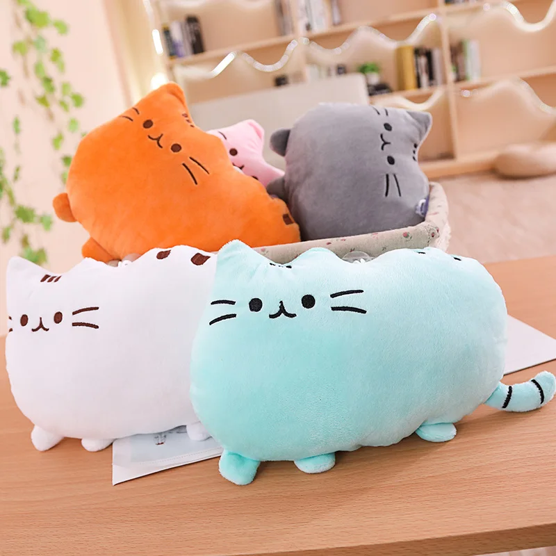 Cute cat plush pillow creative cushion soft and colorful kawaii plush toys doll houseware decoration birthday gift for girl