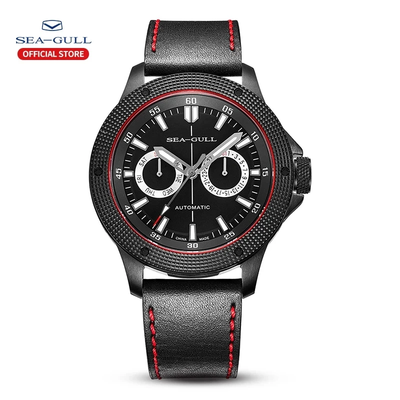 

Часы мужские с сапфировым стеклом, водонепроницаемые, многофункциональные, автоматические, с календарем