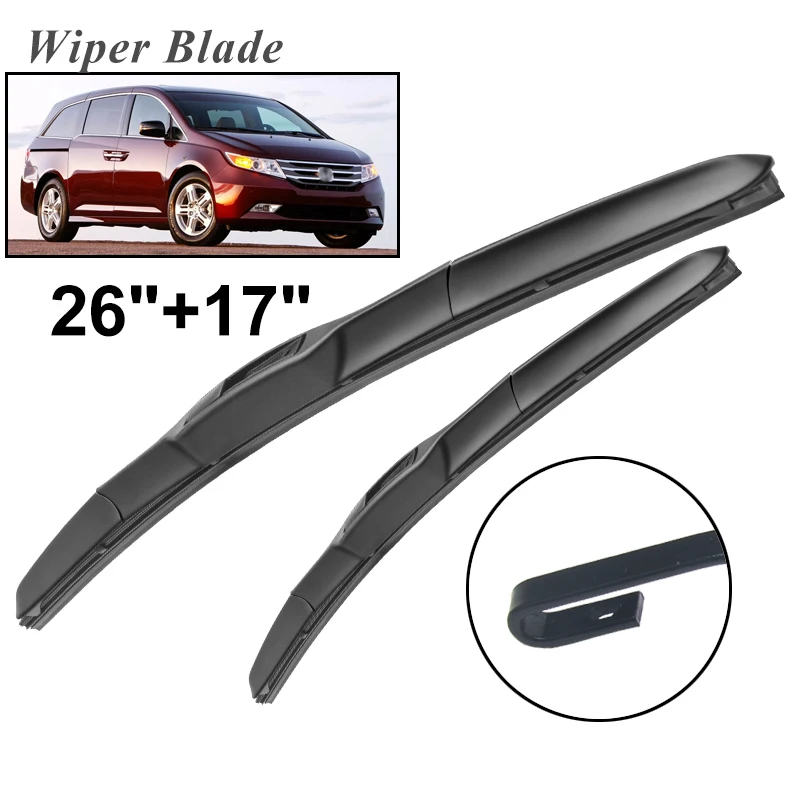 

Передние щетки стеклоочистителя okoстеклоочистителя RHD & LHD для Honda Odyssey 2009 - 2017 лобовое стекло переднее окно 26 "+ 17"