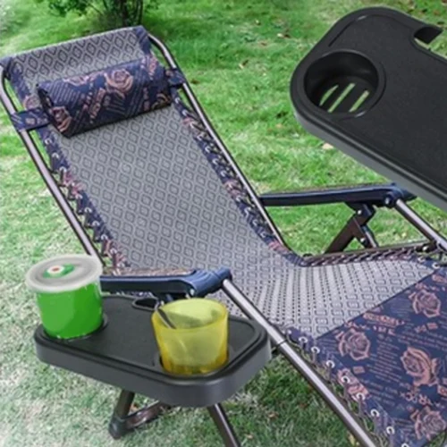 

Hot Portable Folding Chair Side Tray Casual for Drink Camping Picnic Outdoor Beach Garden