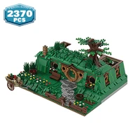 moc lord magic movie bag end wizard forest house building block set tree house lawn scene brick moc 27847 toys for children