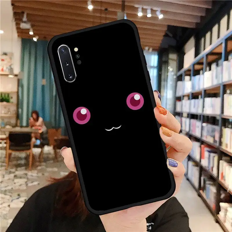 

Eyes Cat horror black Phone Case For Samsung A50 A51 A71 A20E A20S S10 S20 S21 S30 Plus ultra 5G M11 Soft silicone Shell Cover
