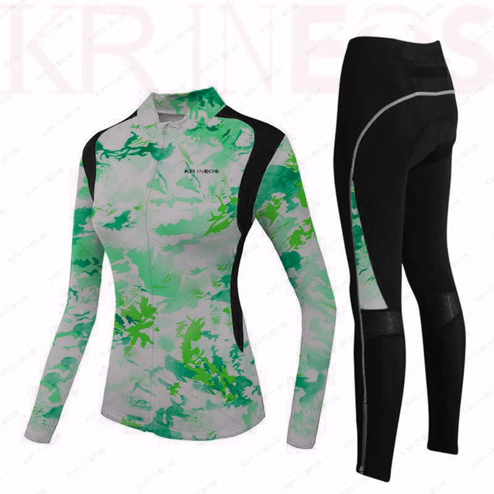 

women Pro Cycling Jersey Set Long Sleeve Breathable MTB Trek Bike Clothes Wear Bicycle Cycling Clothing Ropa Ciclismo Maillot