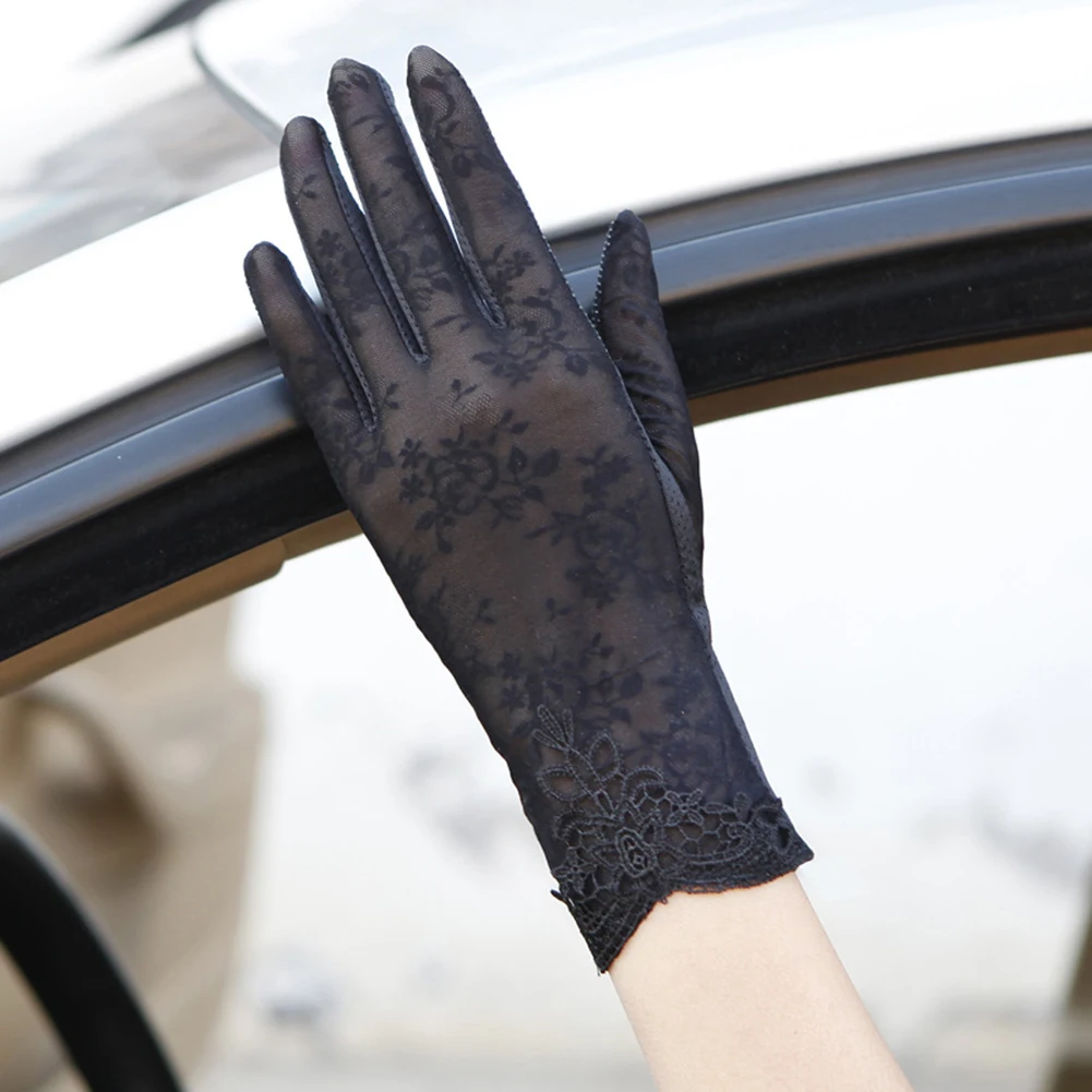 Перчатки для вождения модные Нескользящие эластичные тонкие мягкие митенки из