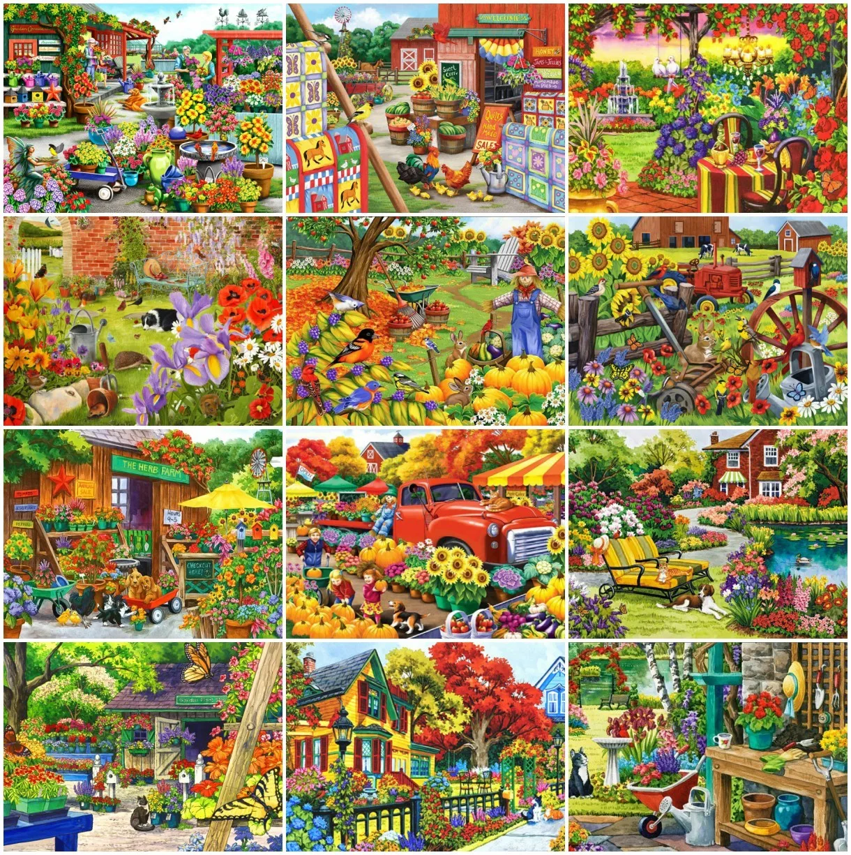 EverShine алмазная мозаика сад вышивка крестом 5D Алмазная живопись полная площадь