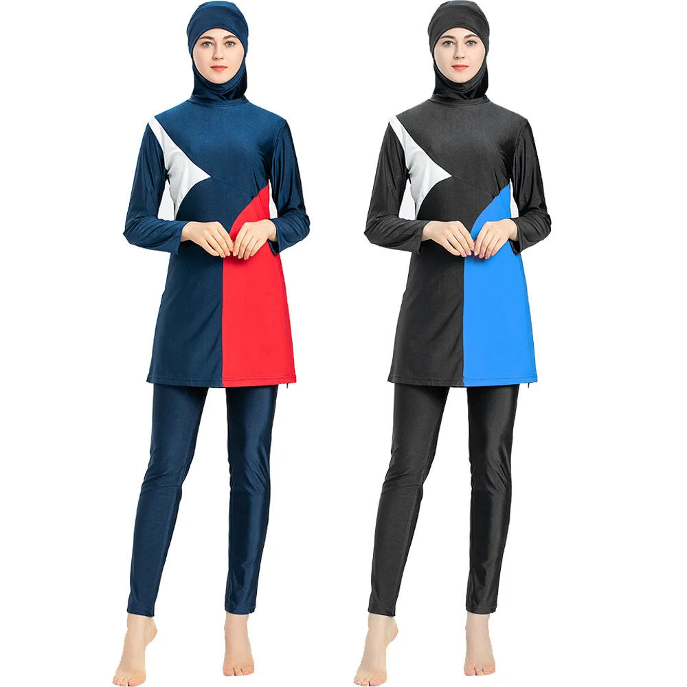 

3 Pieces Sets IMuslim Swimwear slamic Women Full Coverage Beach Sun Protection Sports Suits Bathing Suit Swim Surf Wear Swimsuit