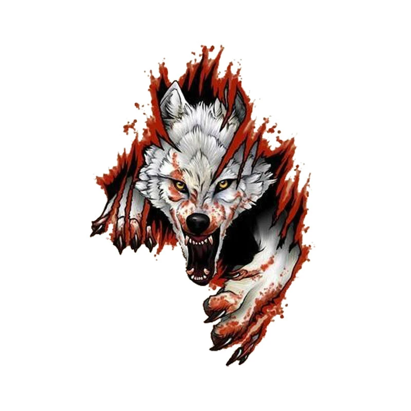 

Funny Angry Wolves Car Sticker Automobiles Motorcycle Exterior Accessories PVC Decals FOR Bmw Audi Vw Honda Lada Vw