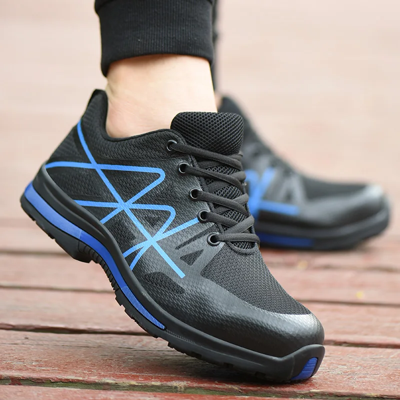 

Male Security Shoes Anti-puncture Work Sneakers Indestructible Steel Toe Shoes Men Boots Lightweight Comfort Work Shoes Men 2021