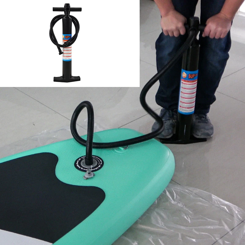 

Kayak Inflatable Tube with Barometer Sup Paddle Board One-Way Hand Pump Inflator Kayak Hand Pump Accessories