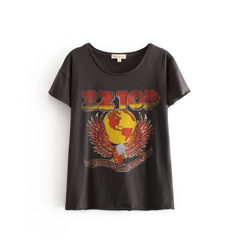 Летняя модная женская футболка Happie Queens с принтом скелета коротким рукавом