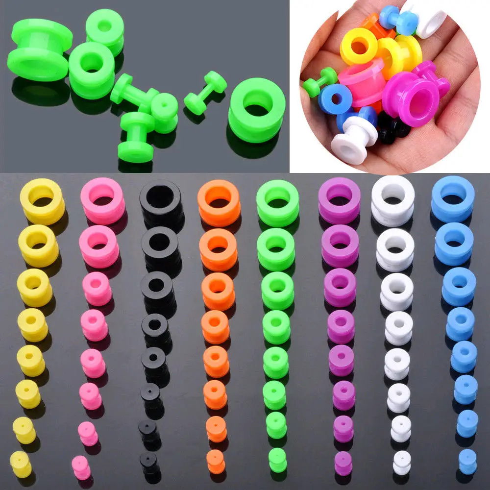 Смешанные 8 шт./лот поддельные жевательные акриловые затычки для ушей и туннели