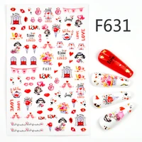lcj 3d flower stickers for nails watermelon lemon strawberry design summer 2021 adhesive sliders manicure accessory