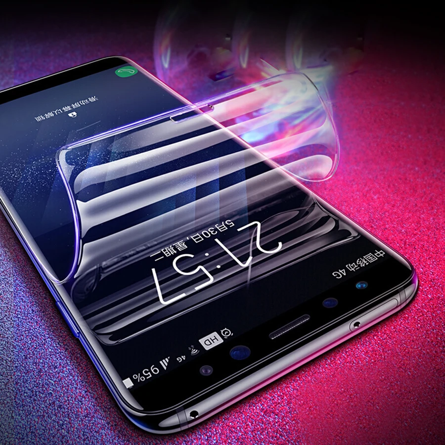Для Samsung Galaxy A7 2016 A8 плюс 2018 полное покрытие Экран Силиконовые серьги пленка tpu