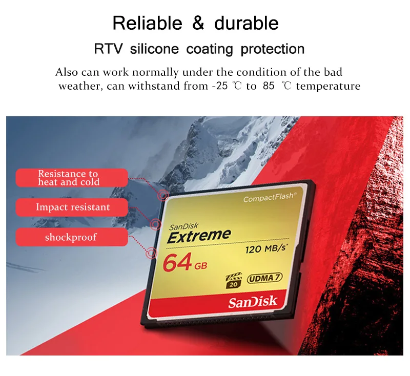 Оригинальная SanDisk Extreme PRO CompactFlash CF карта 128 Гб 64 ГБ 32 ГБ высокоскоростная Компактная флеш-карта для DSLR и HD видеокамеры