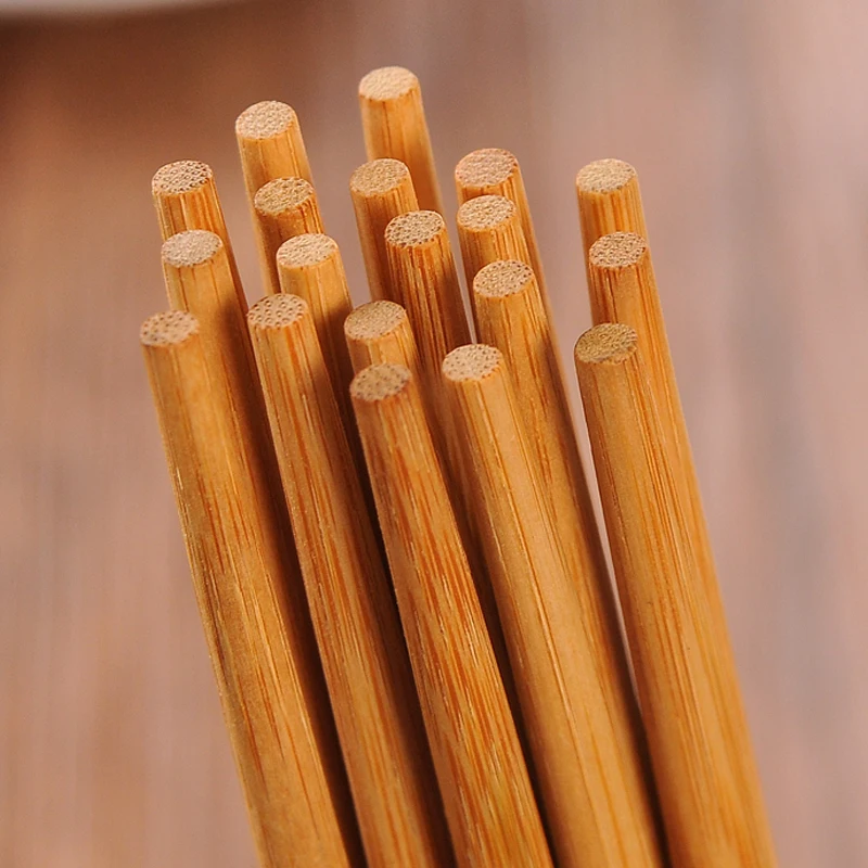 Ten Pairs Bamboo Chopsticks Sushi Non-slip Food Stick Set Handmade Reusable Additive-free Chinese Tableware | Дом и сад
