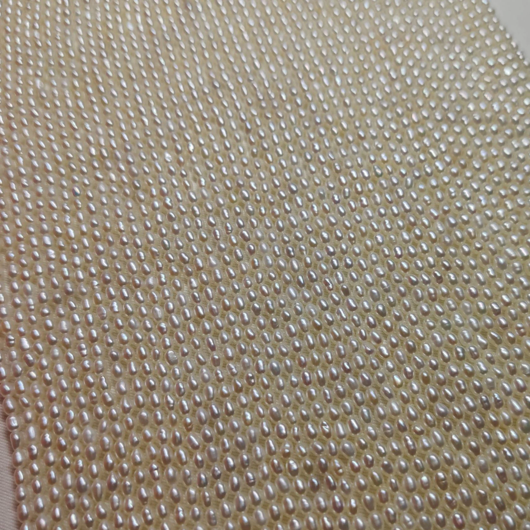 

Natural Freshwater Pearl Choker Necklace 2-2.5mm Rice Shaped Small Beads 36cm Single Strand DIY Jewelry For Women
