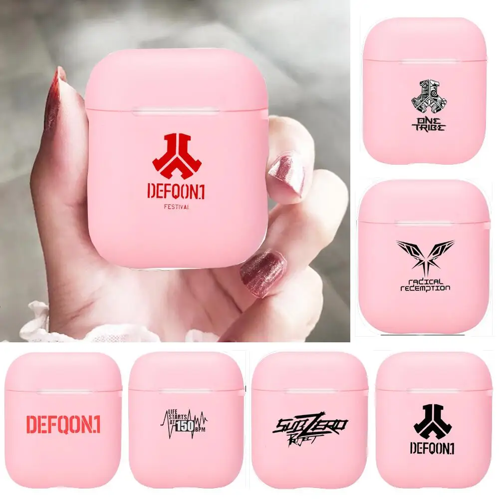 

Music Festival Defqon 1 Silicone Bluetooth Wireless Earphone Case for AirPods Protective Cover Skin Accessories Pods Charging Bo