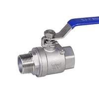 12 bsp female to male 304 stainless steel 2 piece ball valve full port water steam 2 5mpa