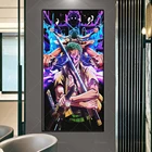 Современная Картина на холсте аниме постер One Piece Roronoa Zoro настенное искусство модульные картины для коридора спальни украшение