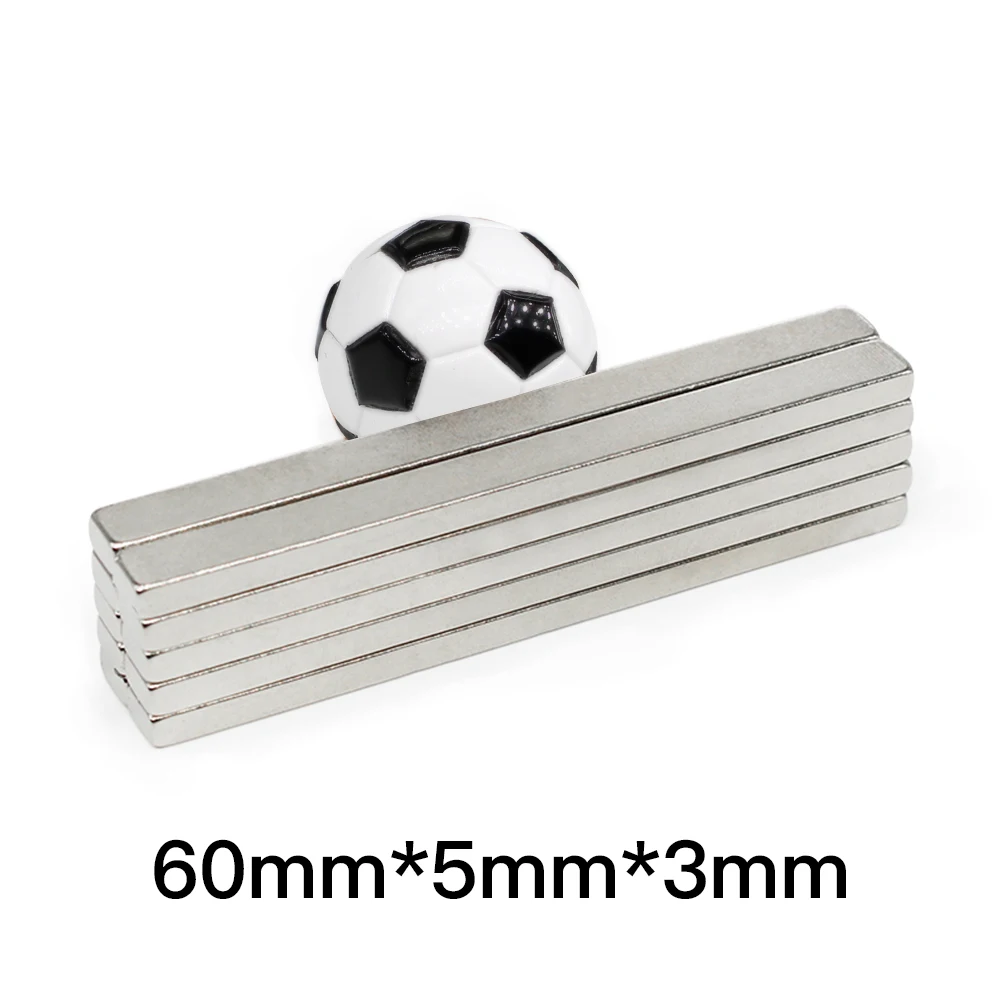 

2/5/10/20/50PCS 60*5*3 Strip Block Strong Powerful Magnets Sheet N35 Rectangular Rare Earth Neodymium Magnet 60x5x3mm 60x5x3