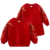 Зима 2021, толстовка с вышивкой в этническом стиле, красная, в традиционном китайском стиле, для детей, для маленьких мальчиков и девочек - изображение