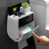 sanitary toilet paper toilet bathroom shelf household free punching creative waterproof paper roll paper tube