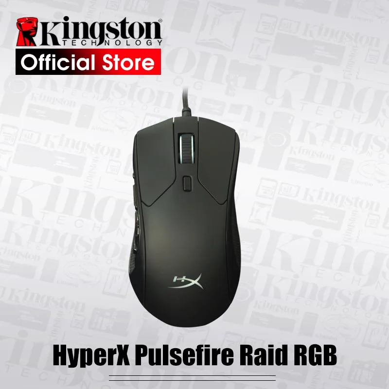 

Kingston wired mouse HyperX Pulsefire Raid RGB Gaming Mouse with native DPI up to 16000 Pixart E-sports mouse 3389 sensor