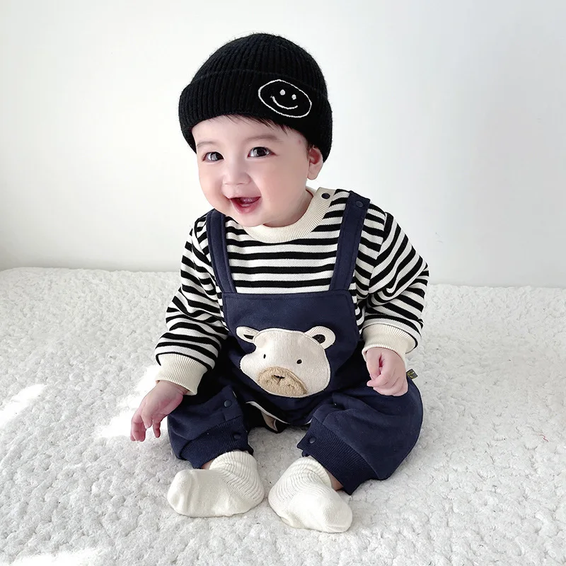 

Baby winter newborn thickening jumpsuit velvet climbing shu cotton romper baby clothes girl baby clothes