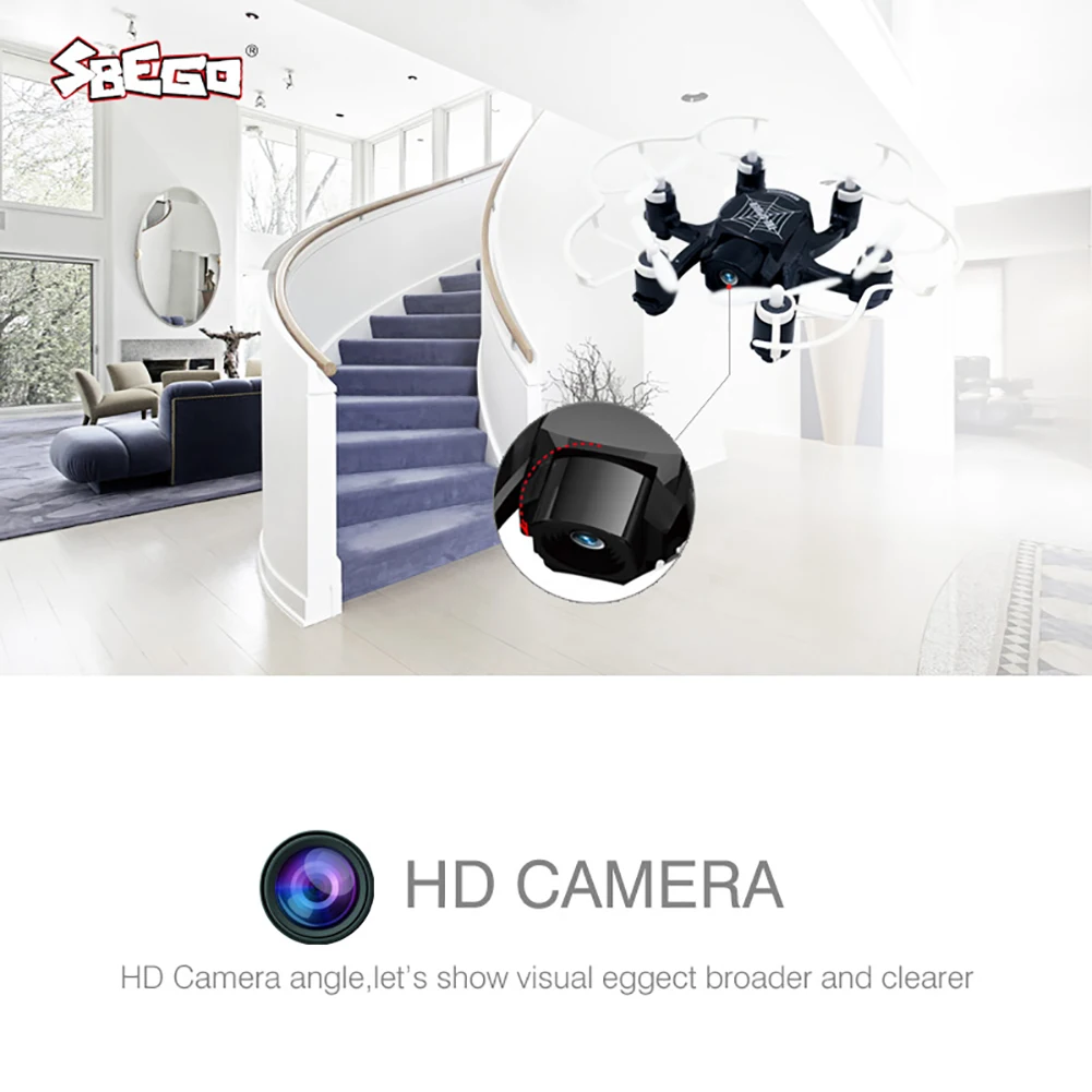 Квадрокоптер SBEGO 126C RC Mini 2 МП 4 канала 6 осей HD камера Вертолет Безголовый режим |