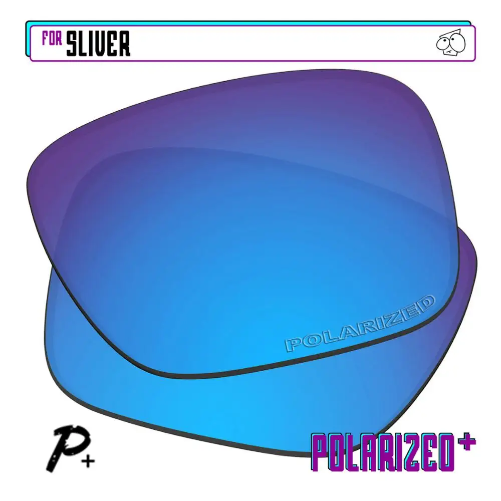 EZReplace Polarized Replacement Lenses for - Oakley Sliver Sunglasses - Blue P Plus