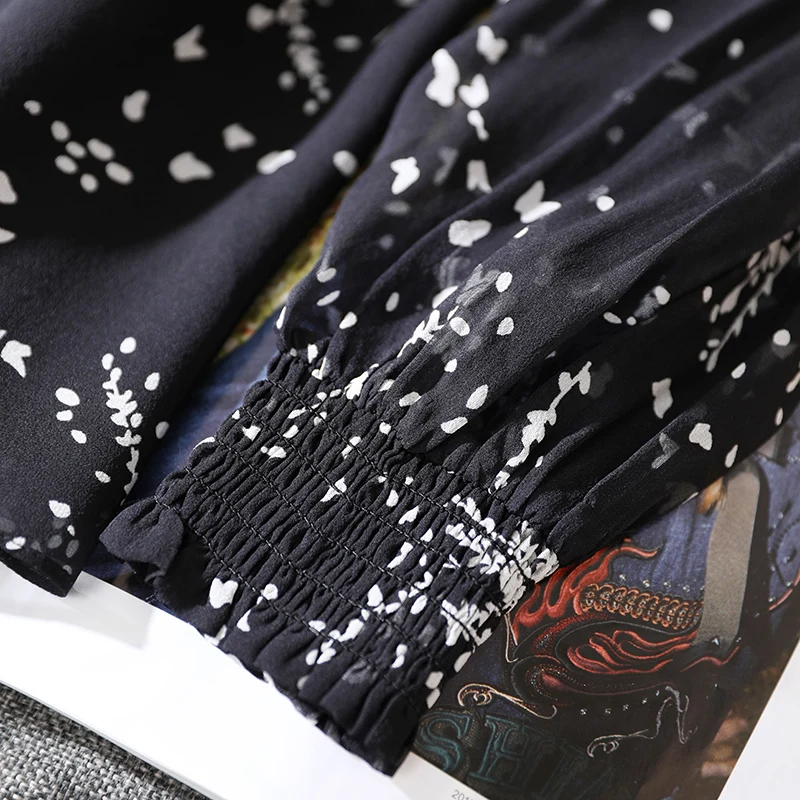 Женские топы из натурального шелка 100% блузки элегантная свободная офисная