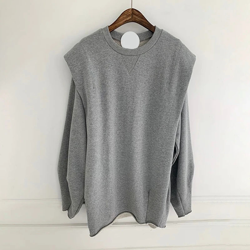 GALCAUR/Повседневная Женская толстовка в стиле пэчворк с круглым вырезом и длинными