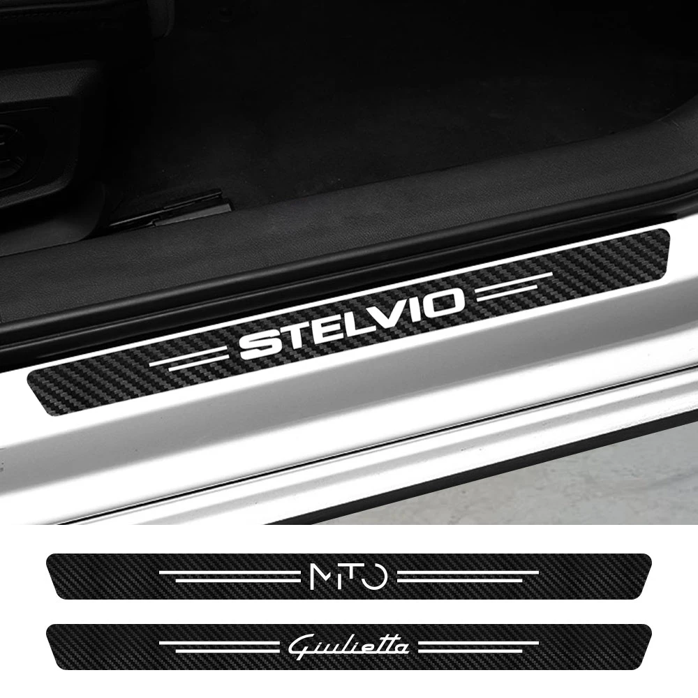 4 шт. наклейки на пороги автомобиля из углеродного волокна для Alfa Romeo 159 147 Giulietta