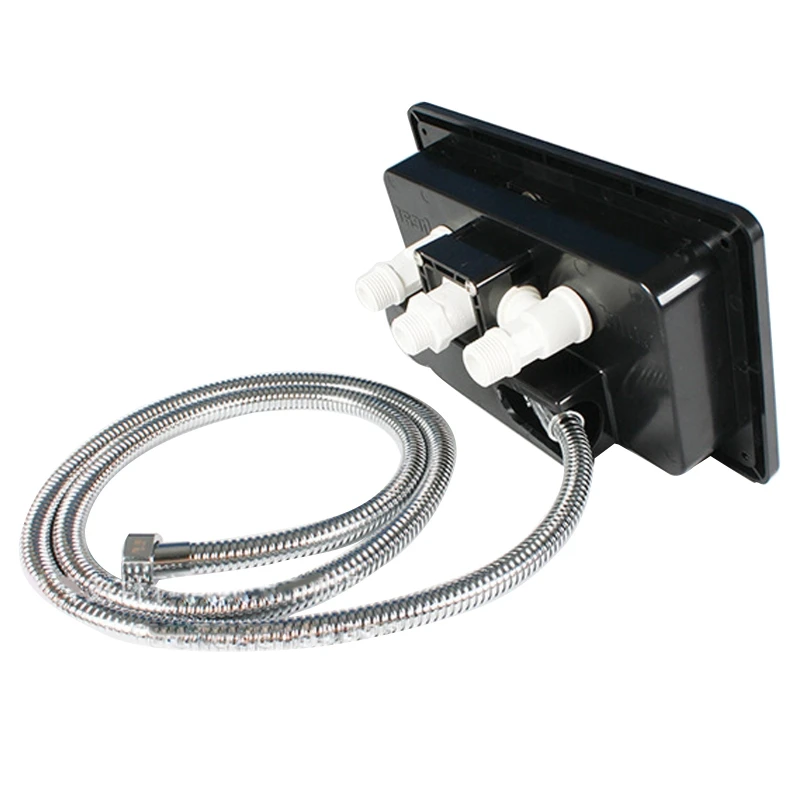

White/Black RV Exterior Shower Box Kit with Lock Boat Marine Camper Motorhome Caravan Accessories