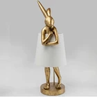 Декоративная настольная лампа в скандинавском стиле, креативный дизайн в стиле ретро, для гостиной, спальни, прикроватная декоративная светодиодная лампа, настольная лампа в форме кролика